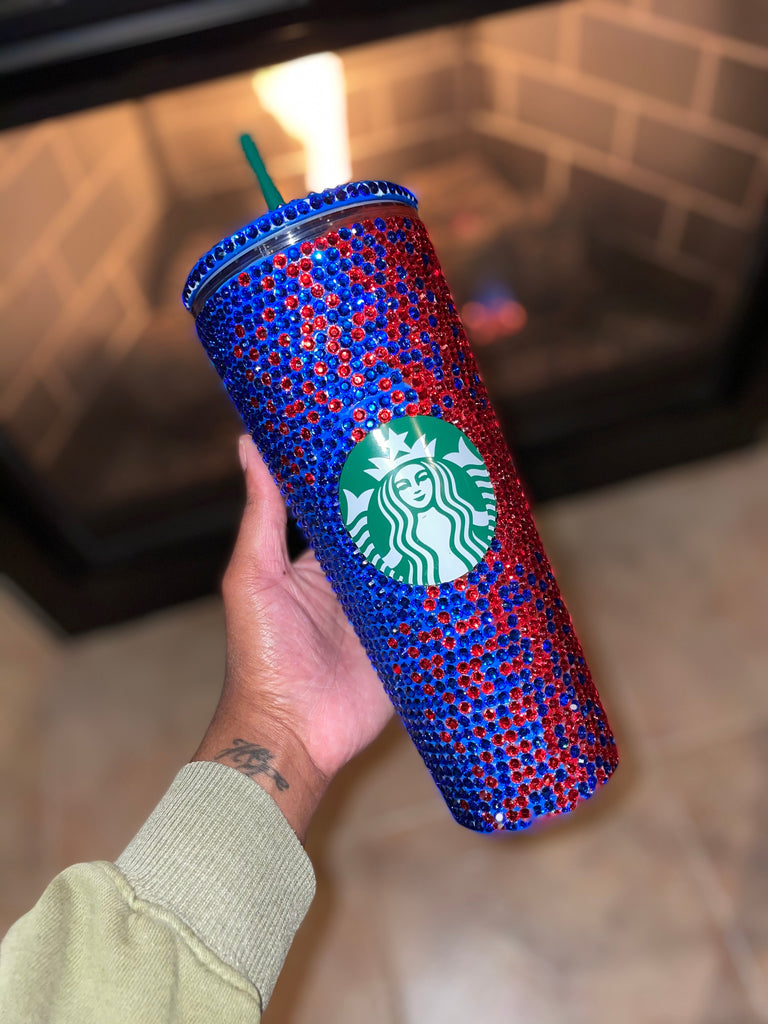 Rhinestone Starbucks Tumbler, Glitter Starbucks Tumbler, Custom